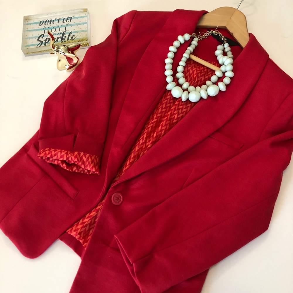 Sassy coral/red blazer